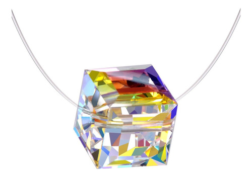 Gargantilla Con Piedra Natal De Cubo De Cristal Que Cambia D