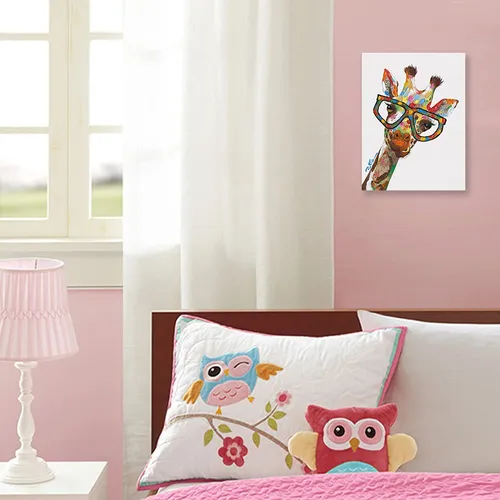 Forjoy Decoracion De Jirafa Colorida: Pintura Para La Habita