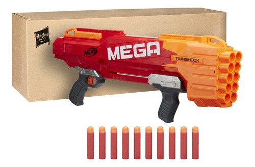 Nerf Mega Twinshock Hasbro Bláster 10 Dardos 26m