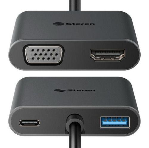 Adaptador Usb C A Hdmi / Vga / Usb 3.0 / Usb C Steren Usb-52