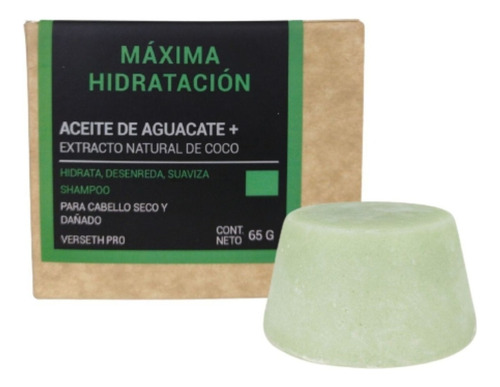  Shampoo Solido Aguacate Y Coco Máxima Hidratación Desenreda