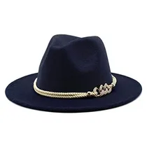 Comprar Sombrero De Fieltro De Ala Ancha Con Cinturón De Anillo