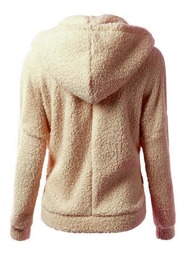 Abrigo De Piel Largo Con Capucha Para Mujer De Talla Grande
