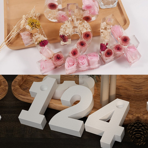 Molde De Resina Epoxi Para Velas Con Números Geométricos (4