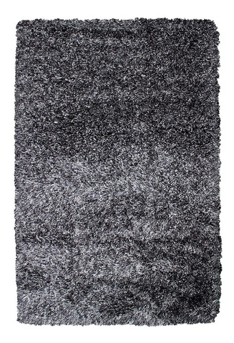 Tapete Decorativo Moderno Shaggy Tasos 060x110 Cm Col Varios Diseño De La Tela Gris