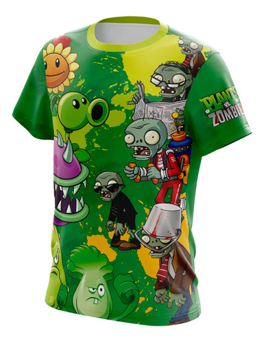 Playera Sublimada Infantil Plantas Vs Zombie D2