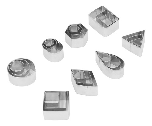 Juego De 24 Cortadores Geométricos De Acero Inoxidable
