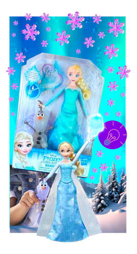 Muñeca Disney Frozen Elsa Icy Lights & Sounds Hasbro 2016