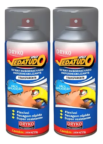 Kit 2 Borracha Líquida Vedatudo Impermeabilizante Spray