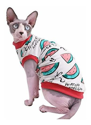 Sphynx Gato Sin Pelo Lindo Verano Transpirable Camisetas De 