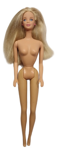 Muñeca Barbie Coleccion 90 Mattel Vestido Fucsia Con Flor (Usado)