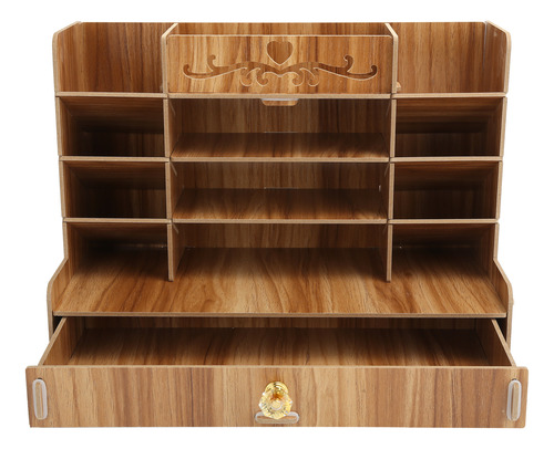 Organizador De Papelería, Almacenamiento De Madera, Innovado