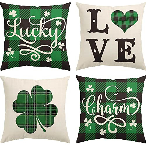 St Patricks Day Decoraciones Fundas De Almohada 18x18 J...