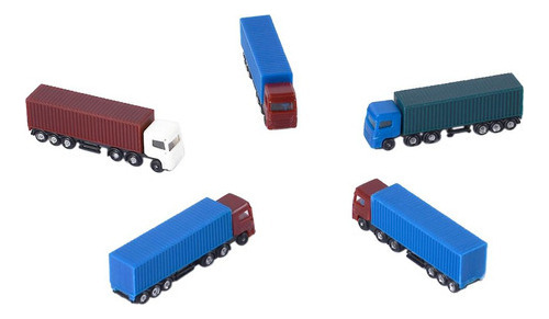 Maquetas Pintadas De Coches, Camiones Y Trenes, 5 Unidades,