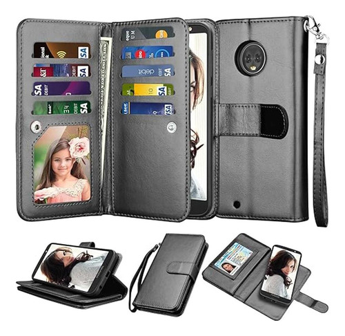 Mote G6 Funda Motorola Moto G6 Funda Portafolios Njjex