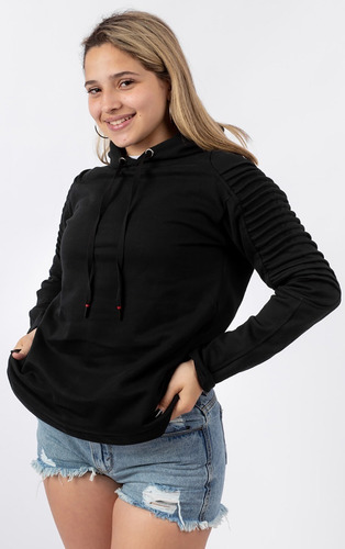 Imagen 4 de 10 de Maxibuzo Hoodie Mujer Buzo Con Capucha No Canguro Cabron A21