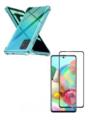 Funda Gel Case Mas Vidrio Full Cover Para Samsung Galaxy A51