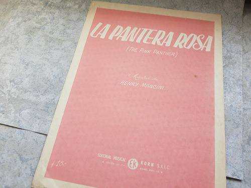Partitura La Pantera Rosa Henry Mancini
