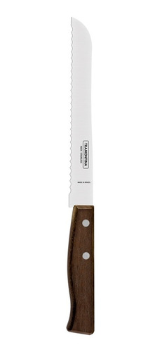 Cuchillo Serrucho Pan 7 Tramontina Acero Inox Madera Granel