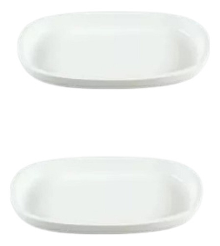Fuente Oval 23 Cm Rak Porcelain Premium Linea Plain 