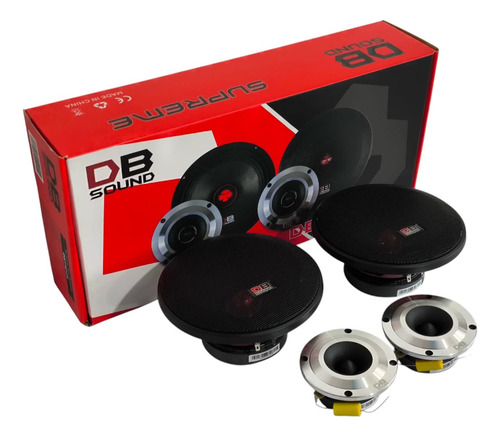 Set De Medios Rangos Db Sound 6.5 PLG Dbset65 150wrms 89db Color Negro