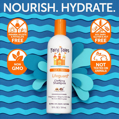 Shampoo Fairy Tales Swim Para Crianças 355 Ml Com Ingredient