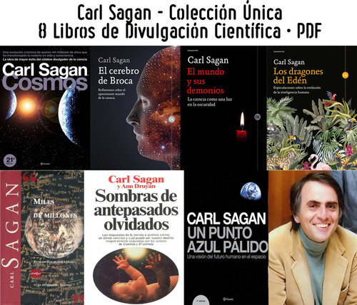 Carl Sagan - Colección Unica De 8 Libros