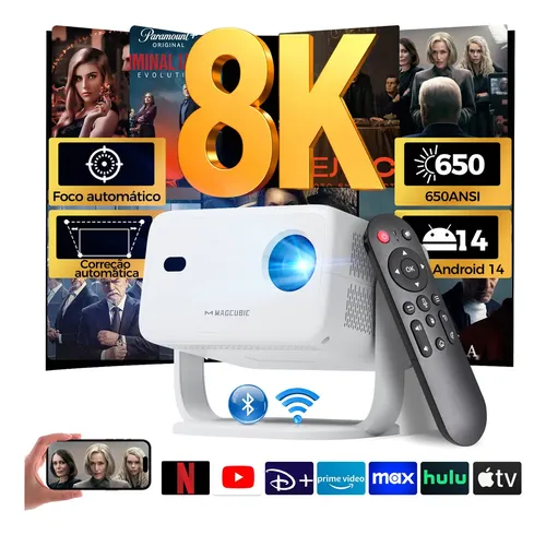 Projetor Magcubic L018 Full HD com Android e Foco Automático