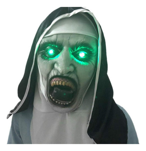 La Máscara De Monja Brilla En Verde