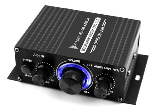 Mini Amplificador Estéreo Digital Ak170, 12 V, 400 W, Color