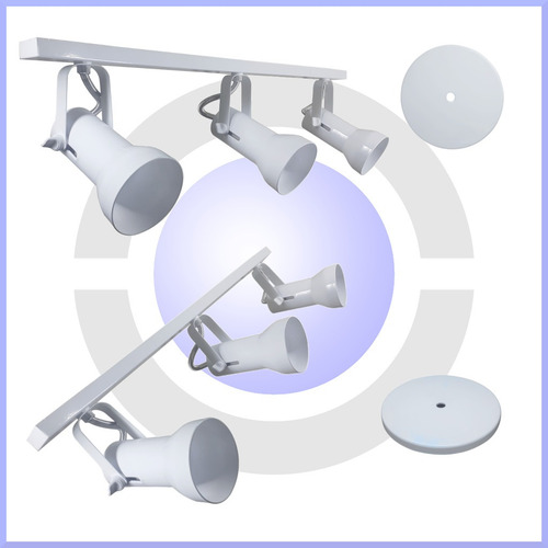 Imagem 5 de 7 de Kit 3 Spot Trilho Aluminio E27 P/ Led 60 Cm Soft