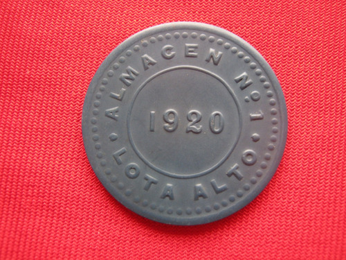 Ficha Compañia De Lota Y Coronel 1 Kilo De Carne 1920 (Usado)