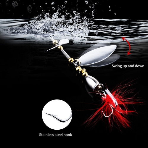 Juego De 10 Señuelos De Pesca, 8,2 Cm, 7 G, Cuchara Giratori