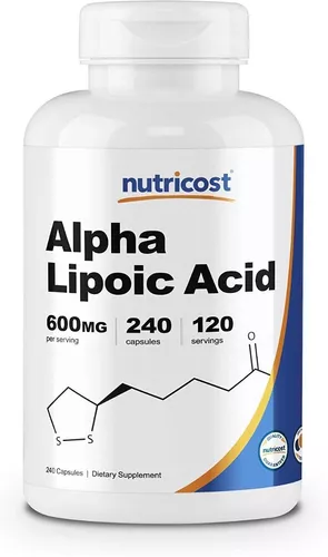 Acido Alfa Lipoico 240 Cápsulas Alpha Lipoic 600mg Eg A6 Sabor Sin Sabor