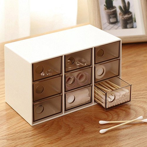 Mini Caja De Almacenamiento De Plástico Para Escritorio Con