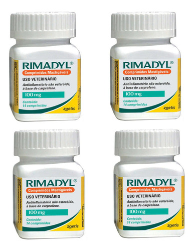 04 Rimadyl 100mg Anti-inflamatorio 14 Comprimidos Zoetis