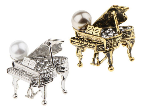 Broche De Forma Piano Elegante Retro Joyería De Moda Para