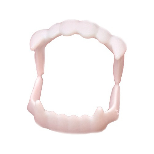 Dentaduras Plásticas Disfraz Vampiro Blancas X 50