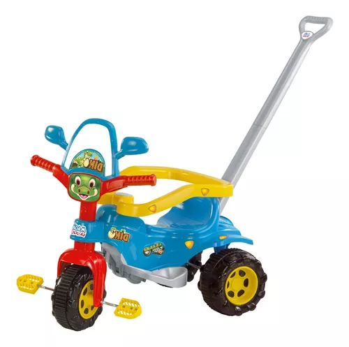 Triciclo Motoca Velotrol Tico Tico Infantil Azul Omotcha - Chic