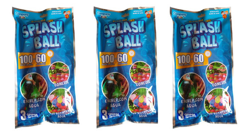333 Bexigas Balão Com Enchedor De Água 3 Pacotes Splash Ball