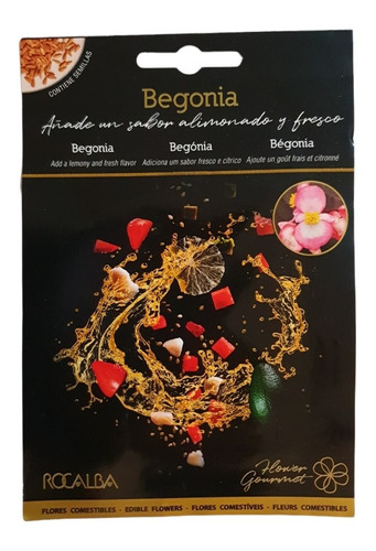 Semillas De Flores Comestibles Begonia Gourmet Rocalba 