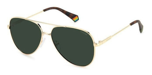Lentes Solares Polaroid Pld6187/s J5g Dorado Lente Gris Oscuro Uc Diseño Solar