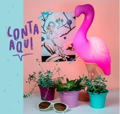 Luminária Flamingo - Abajur De Mesa