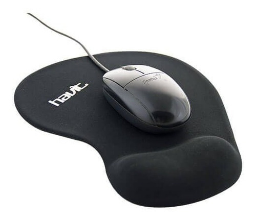 Mouse Pad Gel Havit Mp 802 Color Negro 190 X 170mm