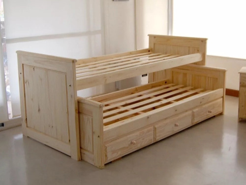 Cama Nido Con Cajoneras Con Guias Metalicas
