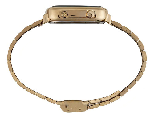 Relógio De Pulso Digital Mondaine Com Corria De Aço Inoxidável Cor Dourado