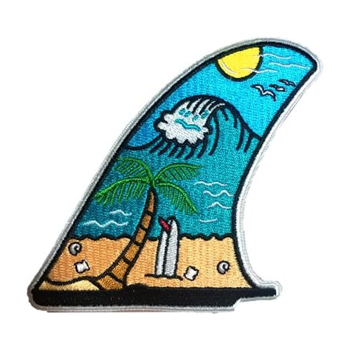 Parche De Surf Fin Wave & Beach, Parche De Aventura Al ...