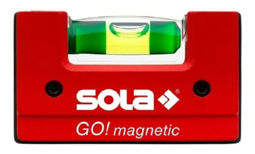 Nivel Sola Go Magnetico Burbuja Big X De Bolsillo 68 X 42 Mm