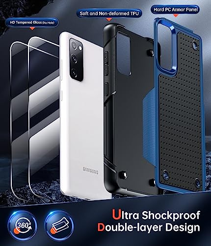 Funda Para Samsung Galaxy S20fe 5g Azul Doble Capa Pc Revers