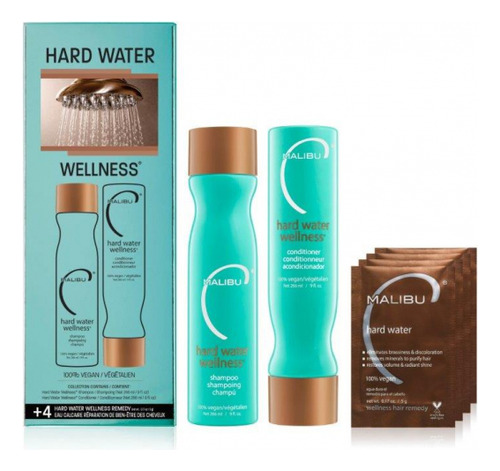 Kit De Tratamiento Malibu C Hard Water Wellness Con Champú 2